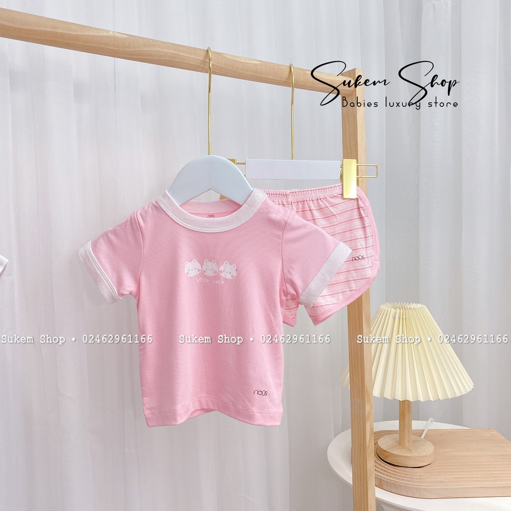 [Nous] Bộ Cộc Tay Cho Bé/Bộ Cộc Tay Cài Vai NOUS Chất Cotton Mềm Mịn Thoáng Mát, Thấm Hút Tốt