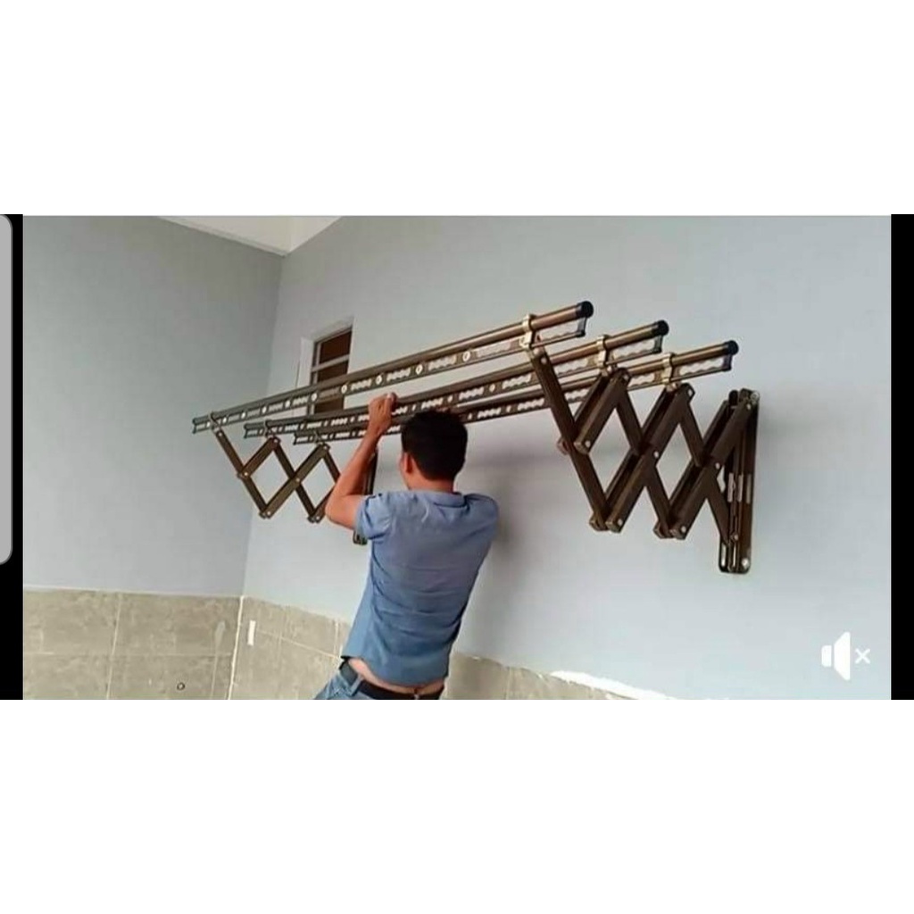 [CHÍNH HÃNG]Giàn phơi thông minh gắn tường Hòa Phát Star, dài 2m tải trọng 70kg, chất liệu hợp kim nhôm siêu bền