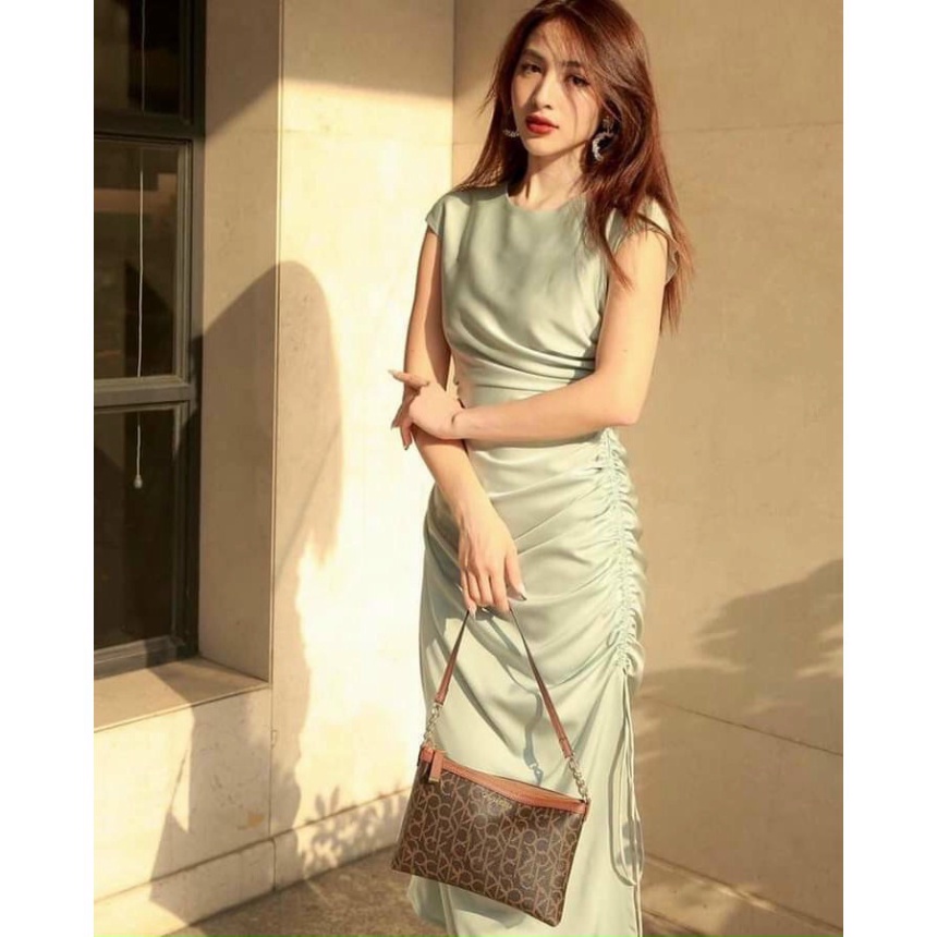Hàng cao cấp -váy dự tiệc rút dây bên hông,sẻ tà siêu xinh-đầm nữ sang chảnh-min.house86 - Hàng mới về