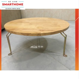 [Mã LIFEBKA5 giảm 10% tối đa 1 Triệu đơn 500k] Bàn Tròn Gấp Gọn,Bàn Tròn Gỗ Cao Su Siêu Chắc Dày 170mm