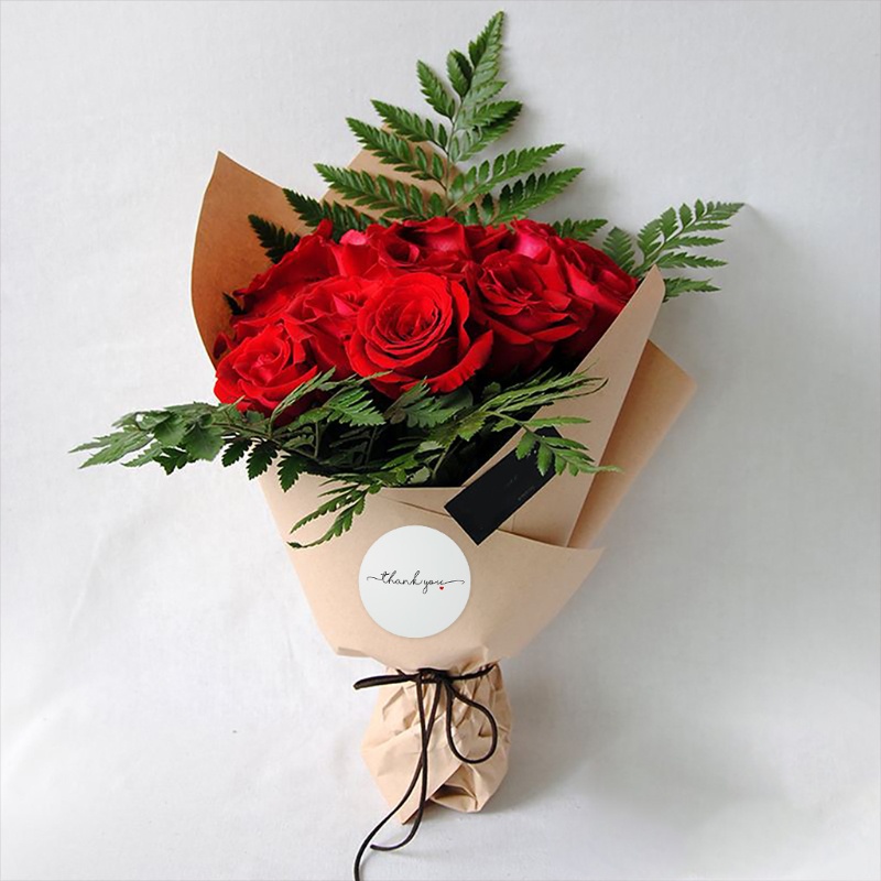 QQ Set 500 Nhãn Dán Tròn In Chữ Thank You Trang Trí Gói Quà