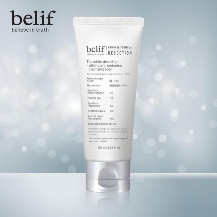 Sữa rửa mặt dưỡng trắng Belif The White Decoction Ultimate Brightening Cleansing Foam 100ml