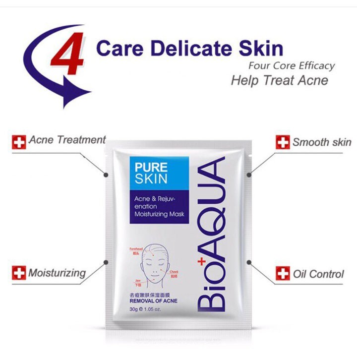 Mặt Nạ Ngừa Mụn Pure Skin Acne Bioaqua Chính Hãng | BigBuy360 - bigbuy360.vn