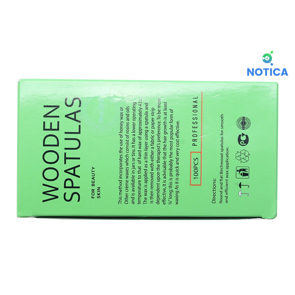 QUE GỖ PHẾT WAX TẨY LÔNG-TRỘN KEM-BÔI TÊ-hộp 100 que