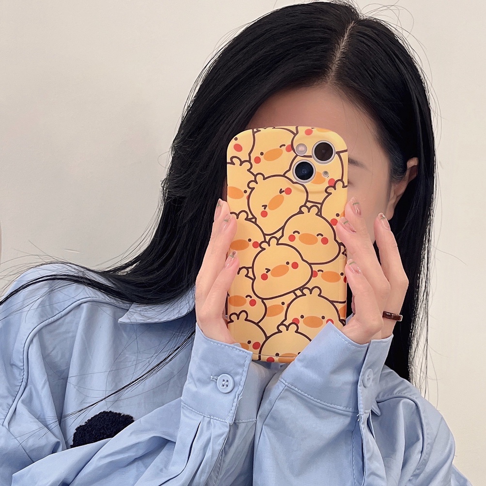 Ốp Điện Thoại Dẻo Họa Tiết Chú Gà Màu Vàng Kèm Giá Đỡ Cho Iphone 12 pro max 11 pro max xs max xr x 7 8 plus