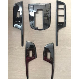 Ốp trang trí nội thất Honda City 2016-2020 mẫu titan
