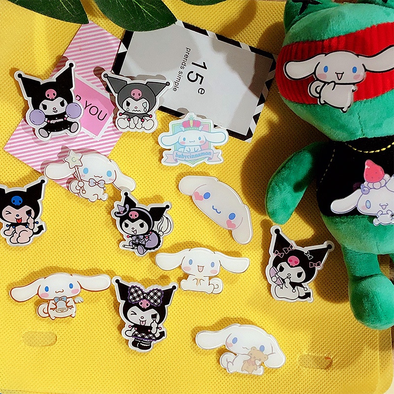 Ghim Cài Áo Hình Cinnamoroll/Kuromi Hoạt Hình Đáng Yêu