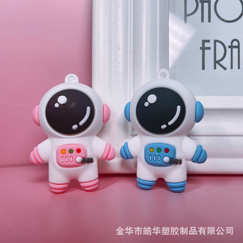 Móc Khoá Silicon Vịt/Phi Hành Gia/Khủng Long/Heo Đáng Yêu Treo Chìa Khoá Hoạt Hình Cute Dễ Thương