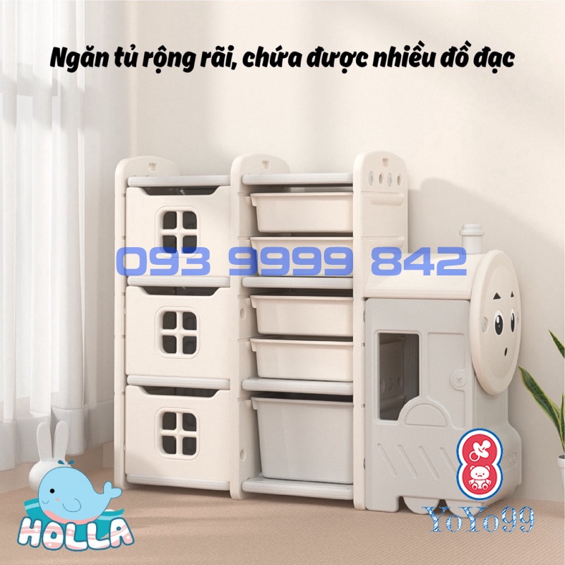 Kệ đựng đồ chơi hình xe lửa HOLLA - giao hỏa tốc HCM