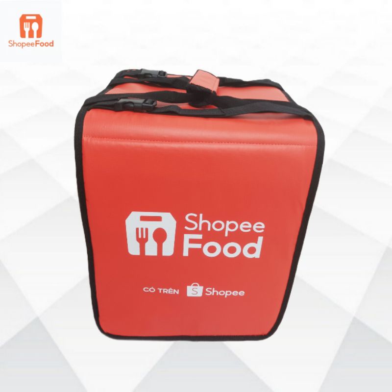 Balo giữ nhiệt - Túi giữ nhiệt Shopeefood (35 Lít)(Túi Cứng). Chống thấm nước . Dùng cho Shiper, cắm trại , dã ngoại