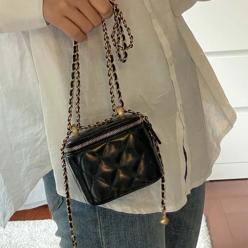 IELGY Túi đeo chéo IELGY nhỏ nhắn hình vuông phốI dây chuỗi xích thờI trang dành cho nữ