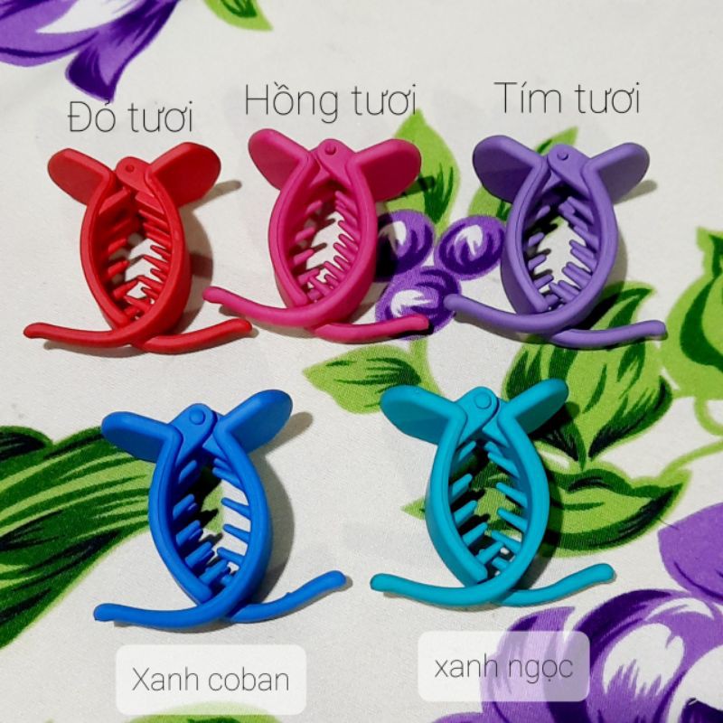 Kẹp tóc 2 răng nhám màu mờ (được chọn màu)
