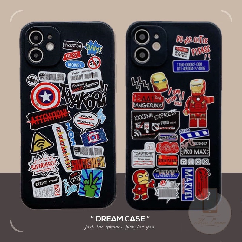 Ốp điện thoại mềm in hình siêu anh hùng Iron Man thích hợp cho Iphone 12 11 Pro Max X Se 6 6s 7 8 Plus Xs Max Xr