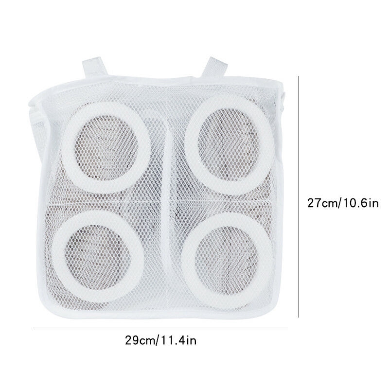 1 Túi Lưới Giặt Giày Chất Liệu Polyester Màu Trắng