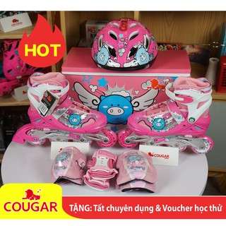 Bộ giầy, mũ, bảo vệ trượt Patin Cougar cao cấp MZS798