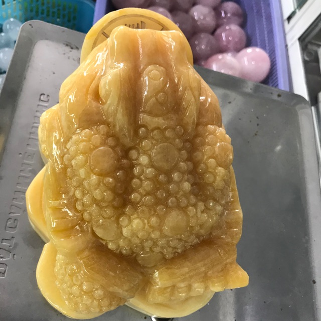 Cóc Ngậm Tiền Đá Ngọc Hoàng Long( Thiềm Thừ Đá Ngọc Hoàng Long 20cm ~4kg Lớn )