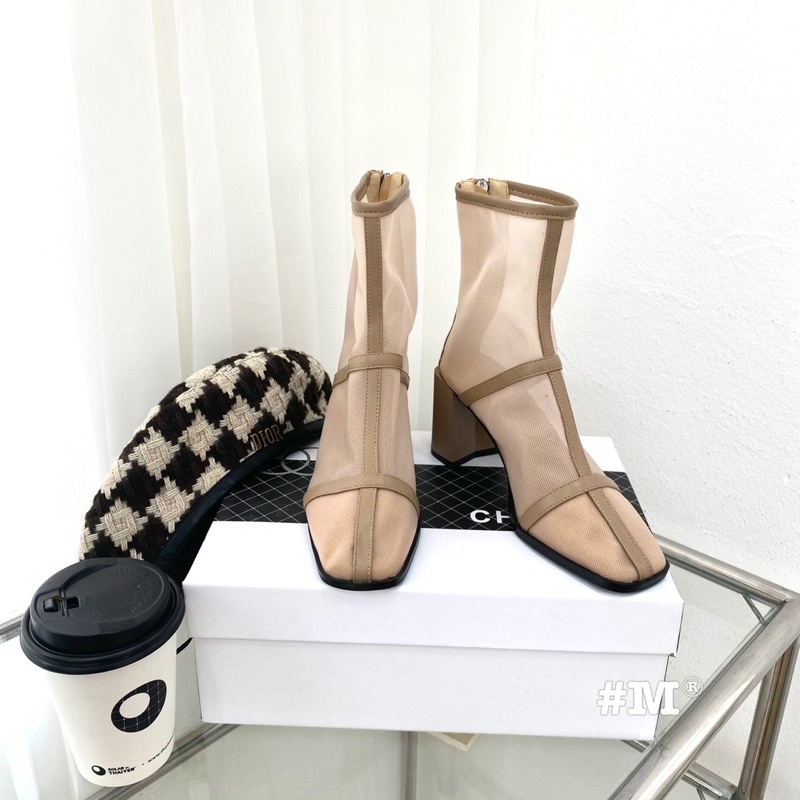 Bốt boot lưới gót trụ