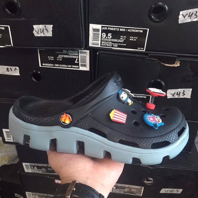 [Hộp cá sấu +Tặng 12jb + Sẵn Hàng đẹp nhất)20 màu + Ảnh thật Dép Xục Nam Nữ đi mưa thời trang | BigBuy360 - bigbuy360.vn