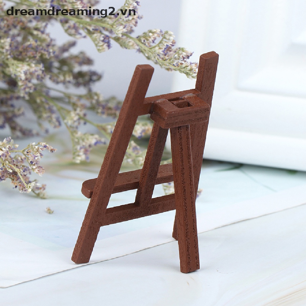 Giá vẽ gỗ mini trang trí nhà búp bê xinh xắn