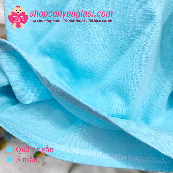 Quần Ngắn Màu Sơ Sinh Babiboo In Ép Nhiệt - 100% Cotton