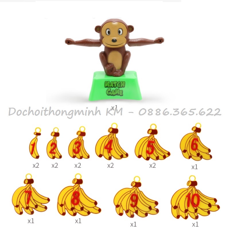 Trò chơi khỉ học làm toán - Giáo cụ Montessori