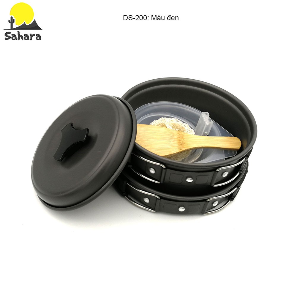 Bộ nồi dã ngoại cắm trại DS-200 dành cho 1-2 người