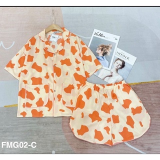 Pijama cánh tay dơi lụa mango