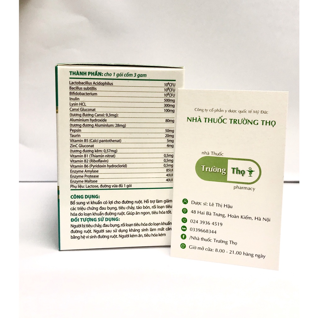 Men Tiêu Hóa Bổ Sung Lợi Khuẩn, Tiêu Hóa Tốt Ba-Biotic Plus