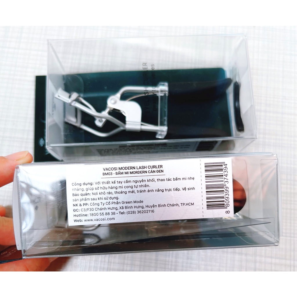 Bấm mi Vacosi Modern lash Curler cán đen BM03