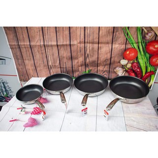 Chảo inox ELMICH 3737 3738 3739 3740 Chảo inox ELMICH TRI-MAX 20 24 26 28CM Chống Dính Cao cấp