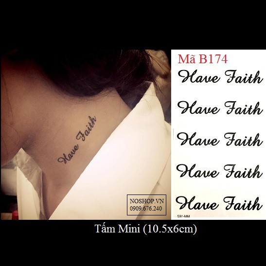 Hình xăm dán chữ B174