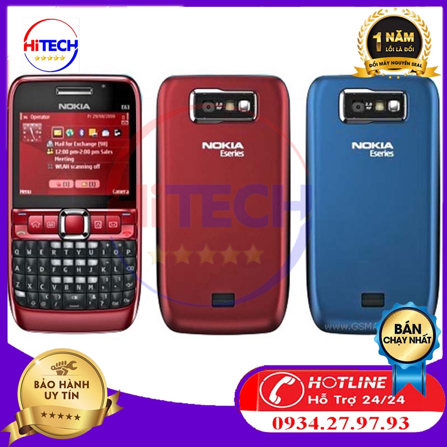 Điện thoại Nokia E63 Chính Hãng PIN trâu vỏ bằng hợp kim cao cấp thiết kế cực đẹp chắc chắn BẢO HA