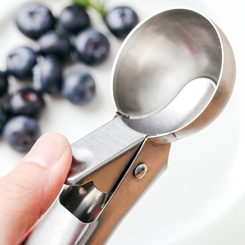 Muỗng múc kem hình viên tròn bằng thép không gỉ tiện dụng