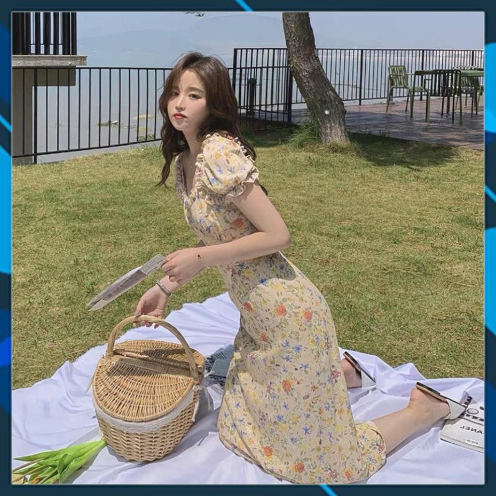 Váy Đầm Hoa Nữ, Nhún Ngực Tay Nhún Thun Tông Màu Nhẹ Nhàng Chất Vải Mềm Đẹp, Tôn Dáng, Sang Chảnh. . | BigBuy360 - bigbuy360.vn