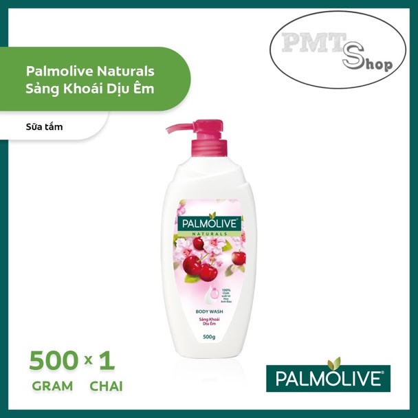 Sữa tắm Palmolive Naturals chiết xuất 100% thiên nhiên 500g Mật ong, Phong lan, Anh đào và sữa