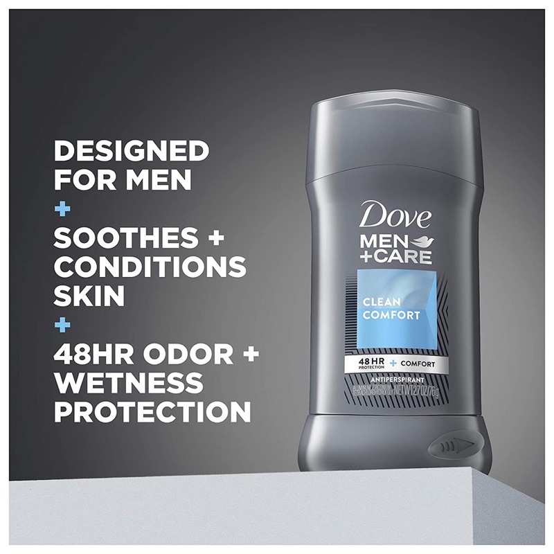 Lăn Sáp Khử Mùi Nam Dove Men Care Clean Comfort 76g (Sáp Trắng)