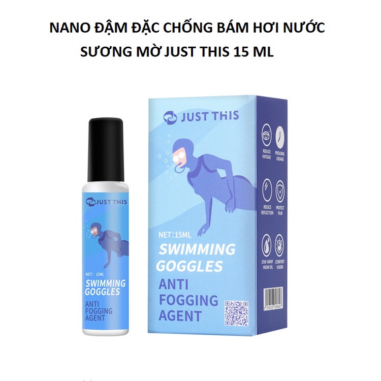Dung dịch nano Just This chống bám hơi nước, sương mù đa năng 15ml phù hợp mọi loại gương, kính - Tặng kèm khăn lau