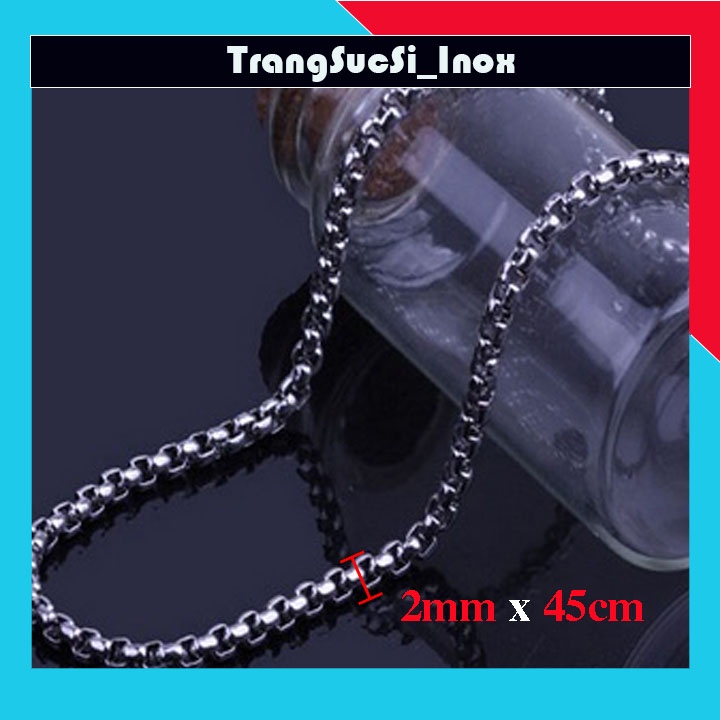 Dây chuyền nữ inox kiểu ống trúc nhỏ 2mm sáng, đẹp, không đen đem lại vẻ đẹp quyến rũ cho người đeo