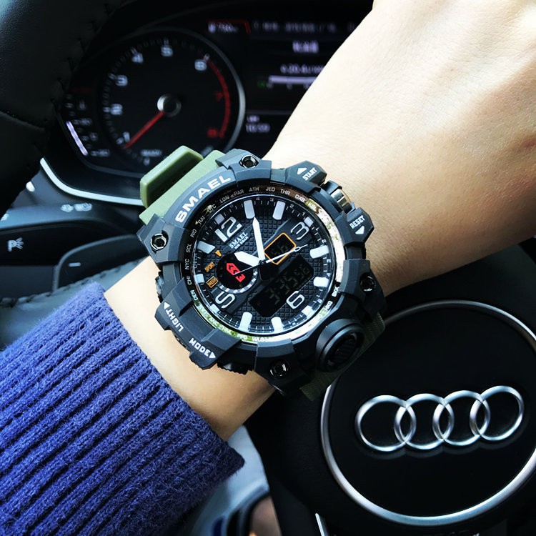 Đồng Hồ Điện Tử Thể Thao Nam Chính Hãng SMAEL JAPAN - Phong Cách Quân Đội - Full Box | BigBuy360 - bigbuy360.vn