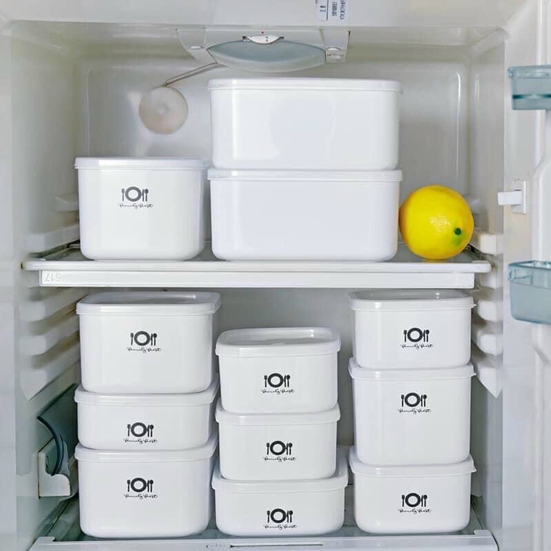 Set bộ 4 hộp đựng đồ ăn dự trữ để ngăn đông và ngăn mát, bộ hộp đựng đồ ăn để tủ lạnh