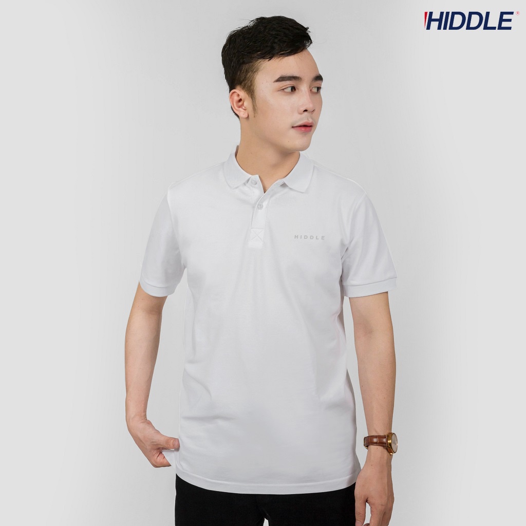 Áo polo nam cao cấp vải cotton cá sấu cổ bẻ in nổi 9 màu HIDDLE có đủ size từ 50 - 85kg