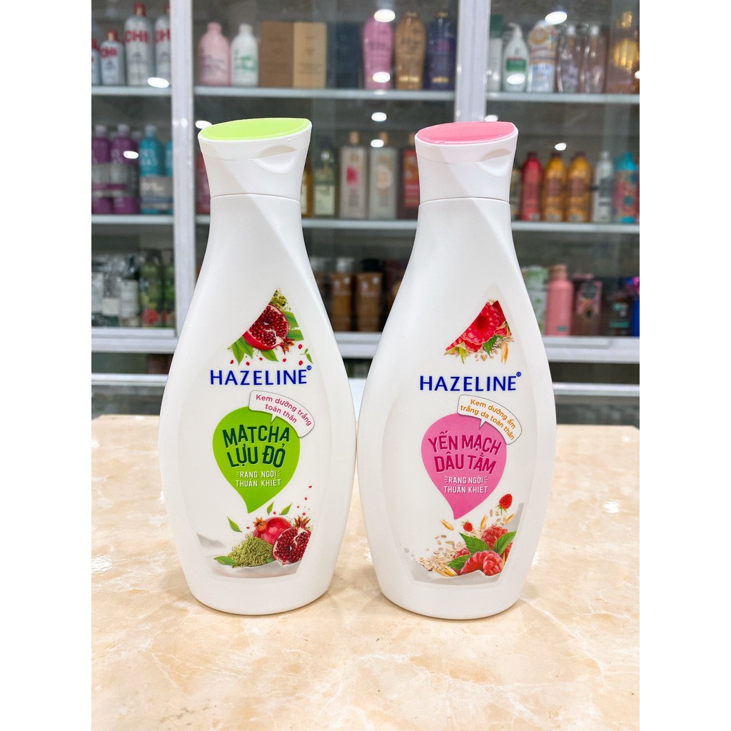 Sữa dưỡng thể dưỡng trắng Hazeline Matcha Lựu Đỏ 140ml