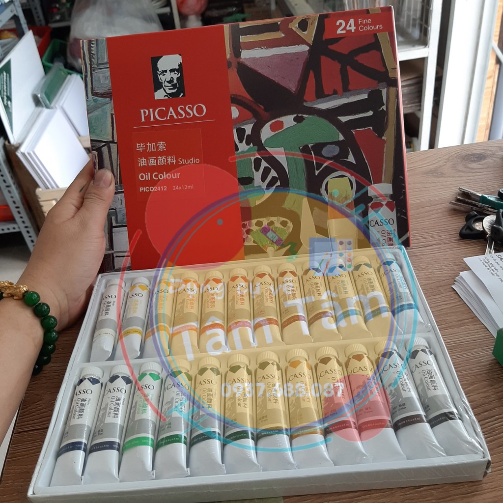 [ TÂM TÂM ]-Màu dầu Picasso dung tích 12ml, Picasso oil color-