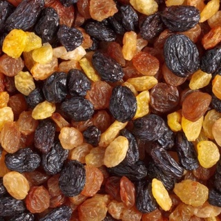 Nho khô raisins mix vị hỗn hợp thập cẩm 2 màu, nho đen,vàng, trái cây sấy,nho chile chuẩn yona