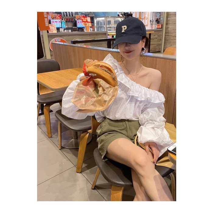 Áo Kiểu Tay Phồng Trễ Vai Phong Cách Pháp Thời Trang Cho Nữ