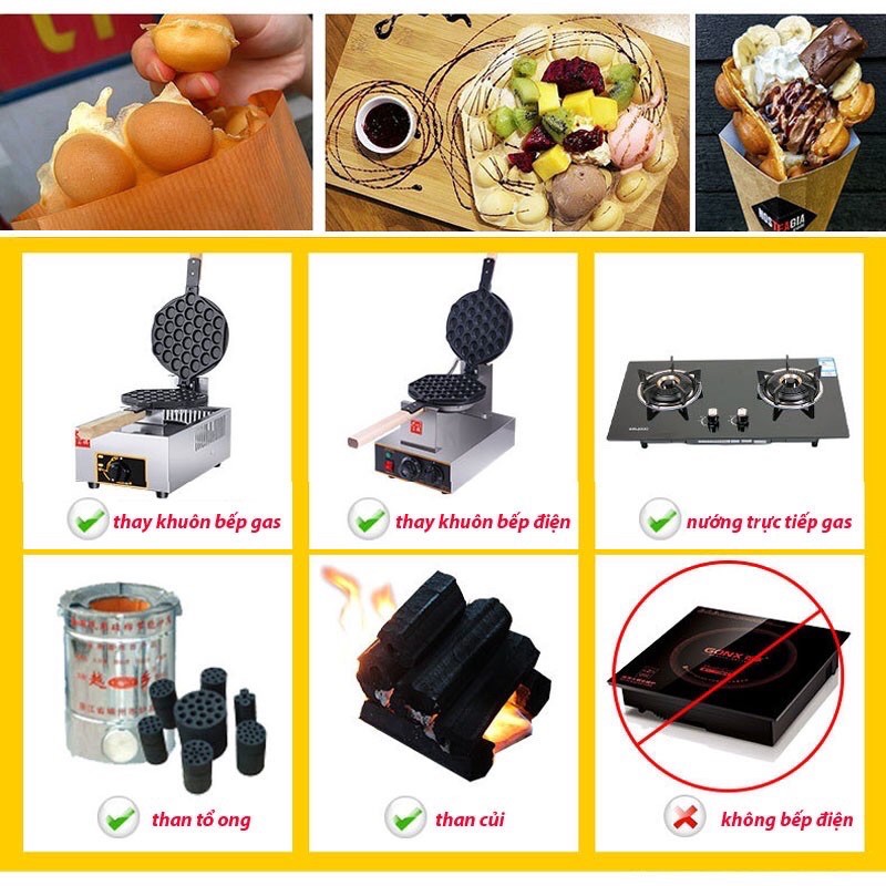 Khuôn bánh trứng gà non thay cho máy điện