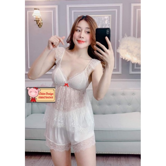 Bộ 2 dây ren mi trắng siêu đẹp. Hàng thiết kế chuẩn đẹp rẻ