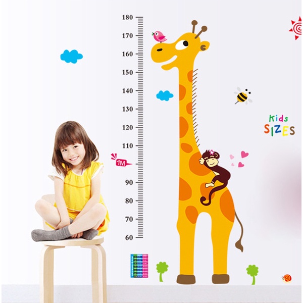 Decal Dán Tường Thước Đo Chiều Cao Cho Bé Nhiều Mẫu