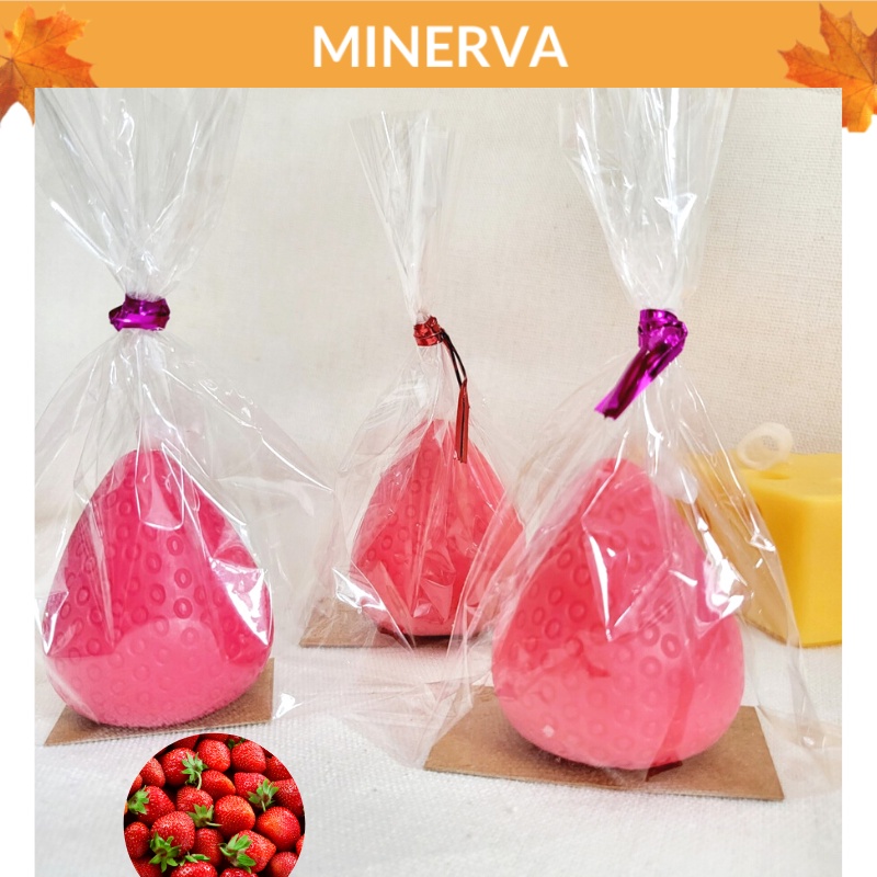 Nến thơm hình QUẢ DÂU size lớn MINERVA handmade phụ kiện trang trí , làm quà tặng