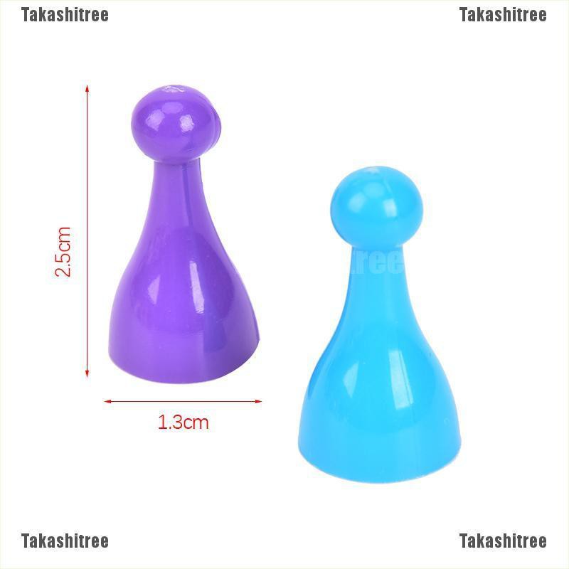 Takashitree♥ 10Pcs Plastic Chess Pawn Pieces Board Card Games Halma Multi-Colors Accessories